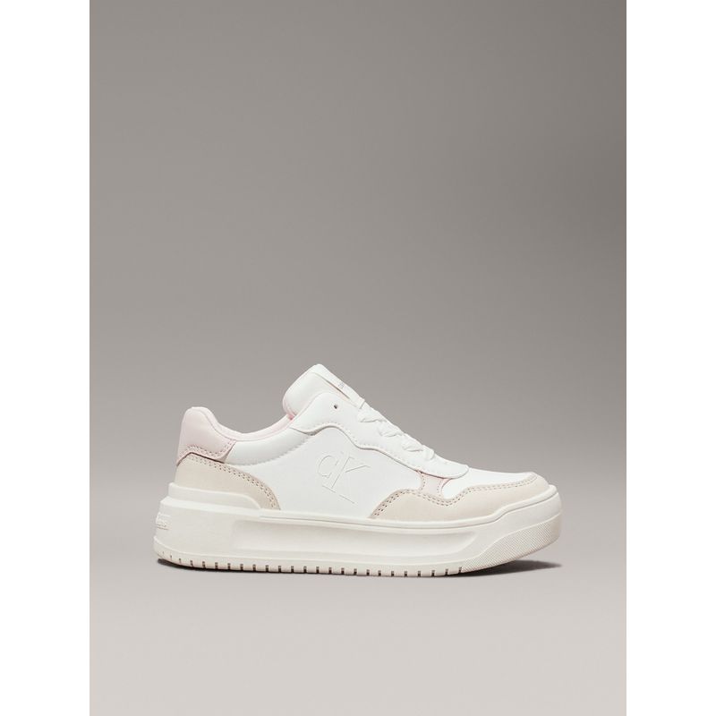 CALVIN KLEIN - Tenis beige con cordones para niñas Calvin Klein
