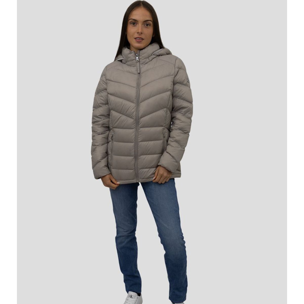 CALVIN KLEIN - Rompe beige viento acolchado plegable Calvin Klein