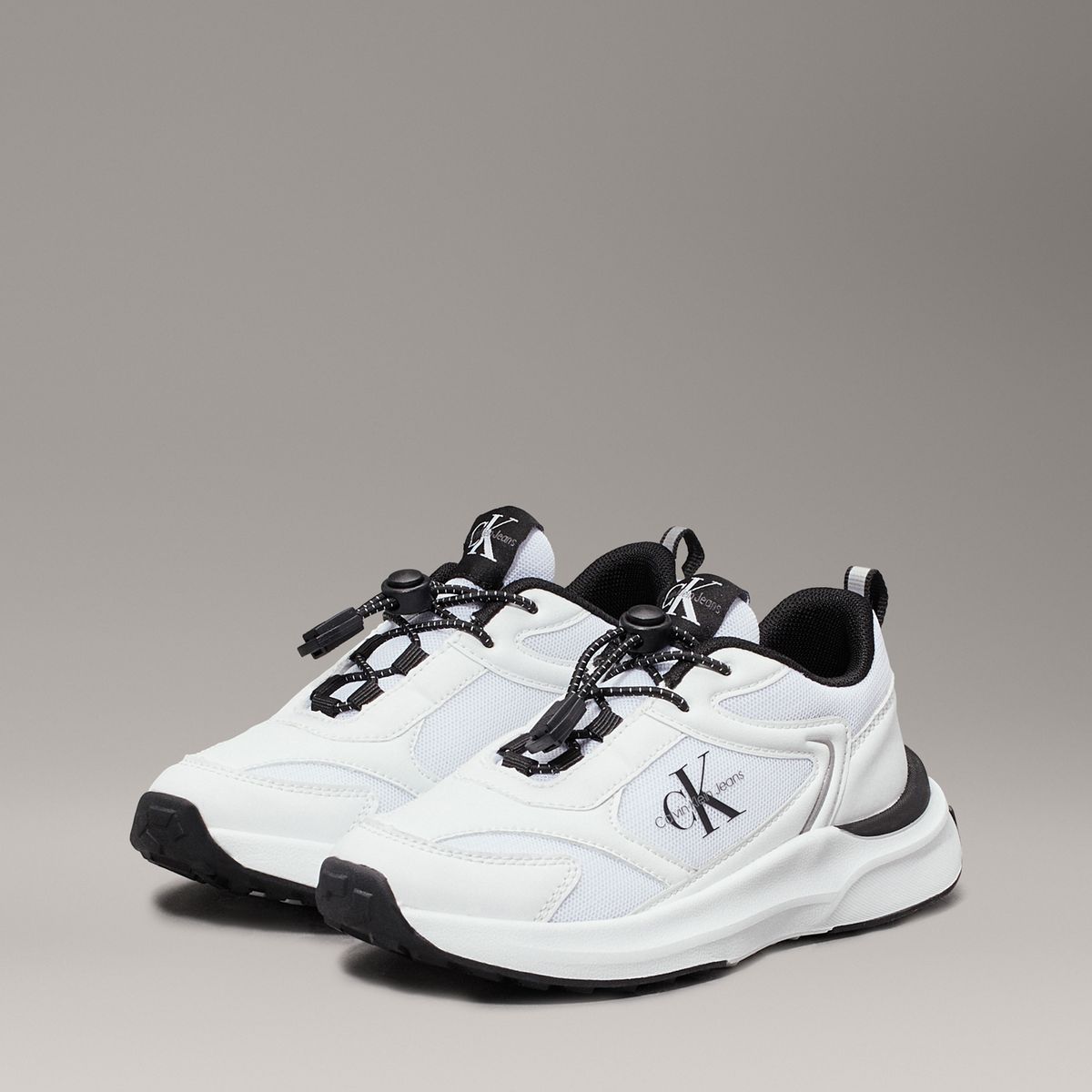 CALVIN KLEIN - Tenis blanco sin cordones para niño Calvin Klein