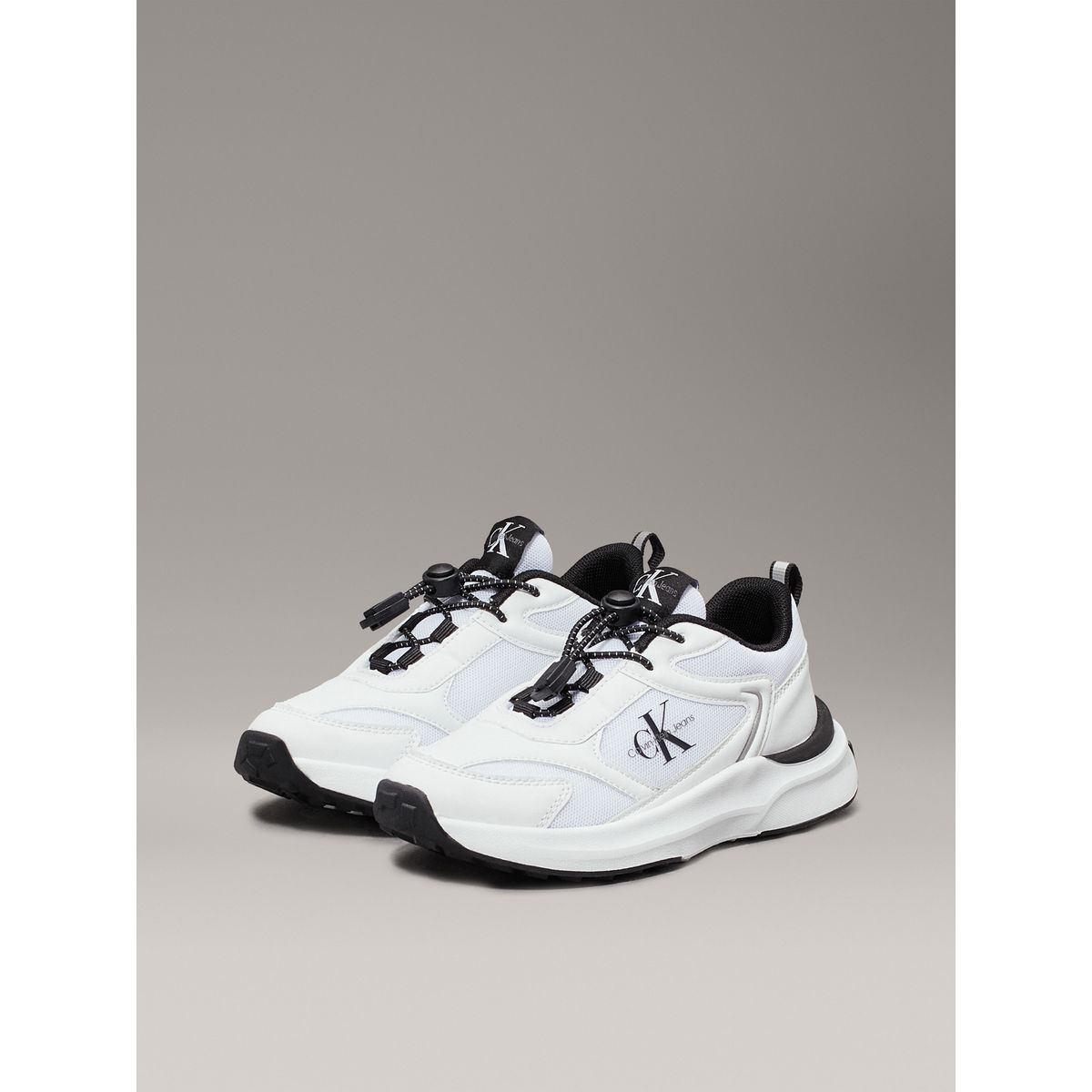 CALVIN KLEIN - Tenis blanco sin cordones para niño Calvin Klein