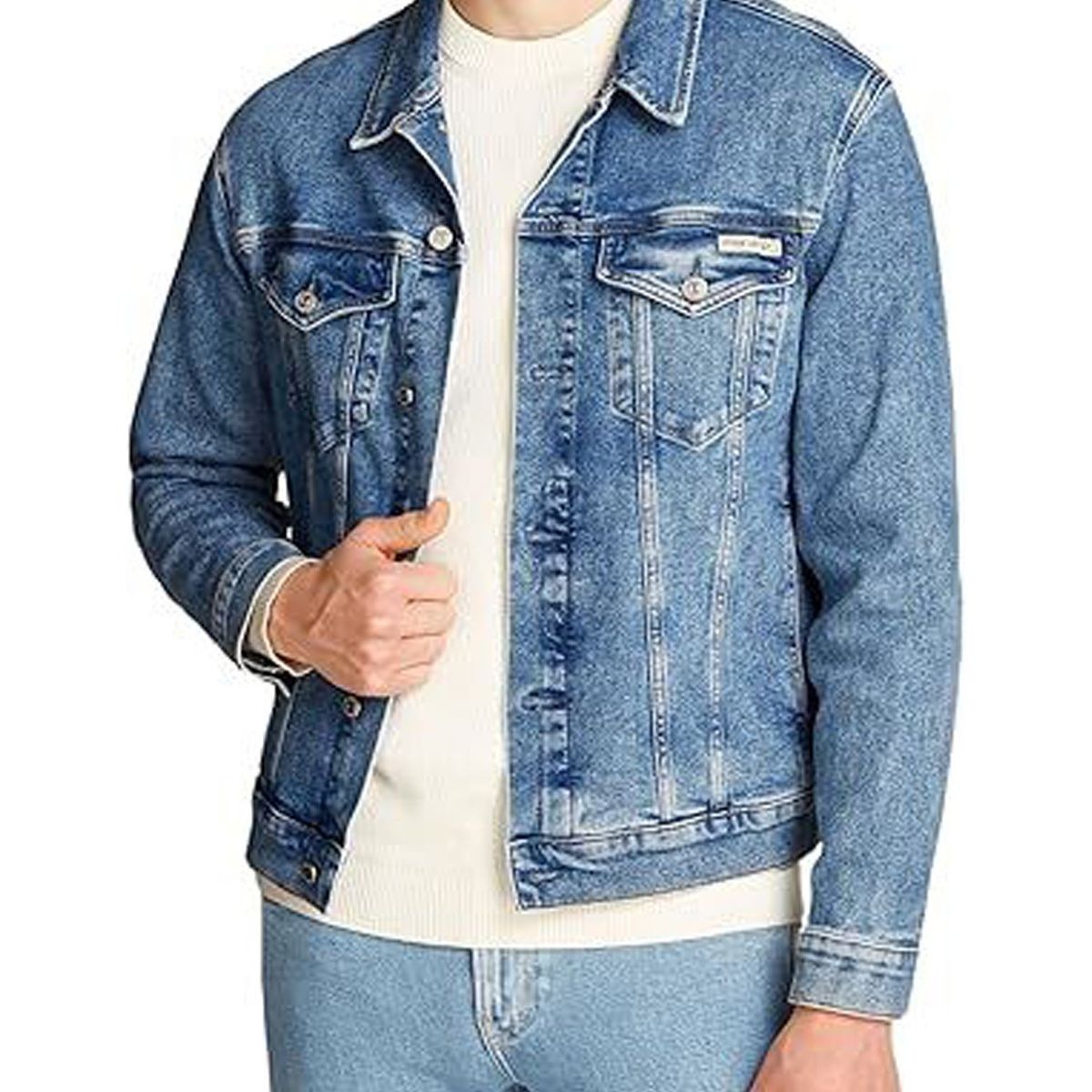 CALVIN KLEIN - Chaqueta azul slim denim Calvin Klein