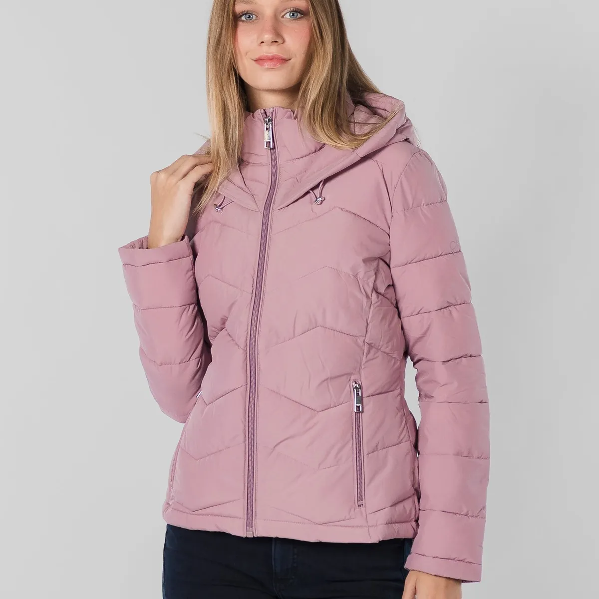 CALVIN KLEIN - Chaqueta Morada Stretch Acolchada