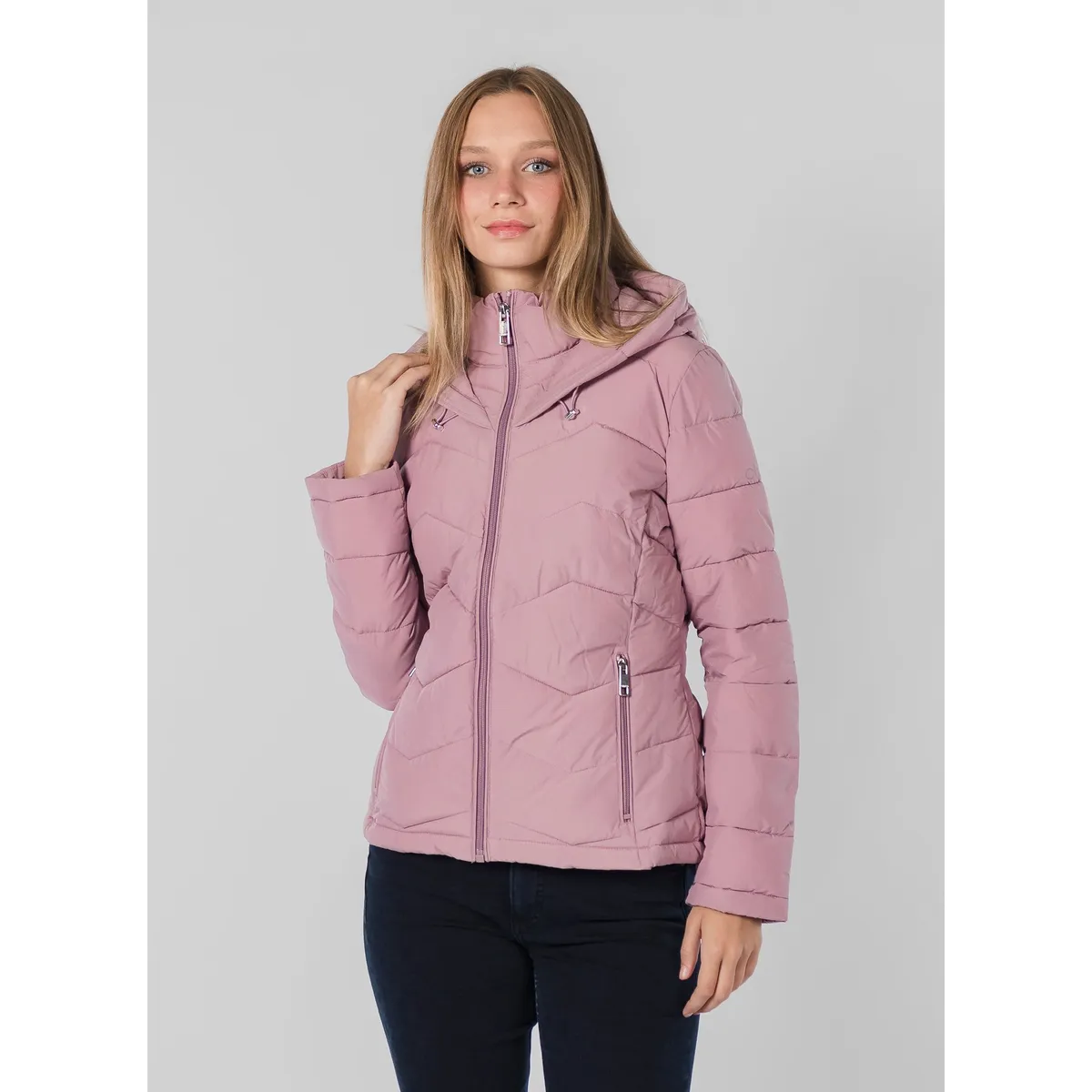 CALVIN KLEIN - Chaqueta Morada Stretch Acolchada