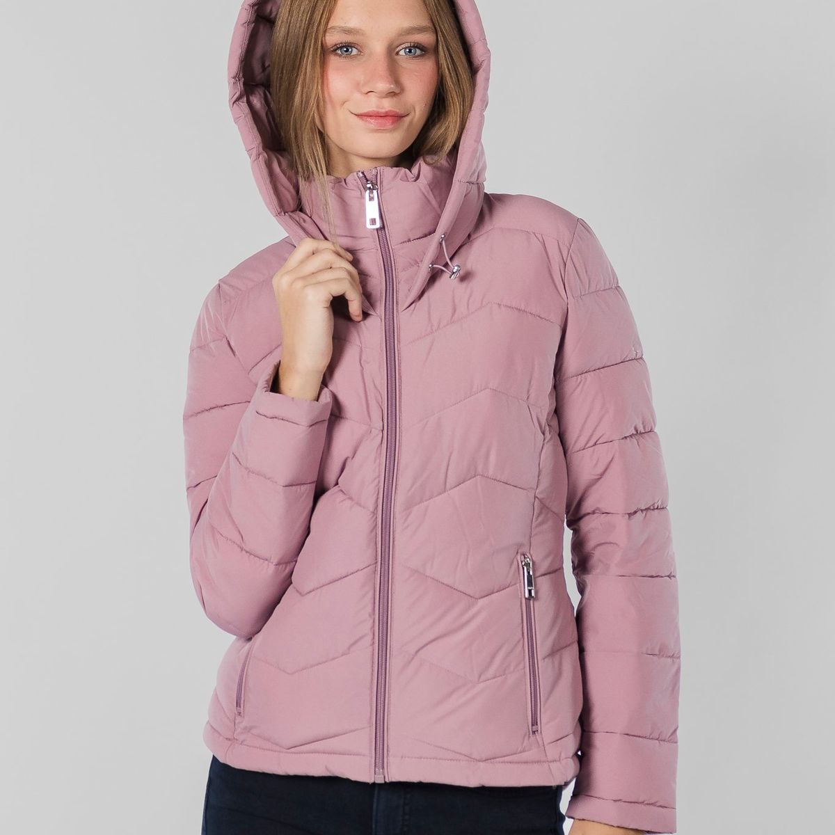 CALVIN KLEIN - Chaqueta Morada Stretch Acolchada