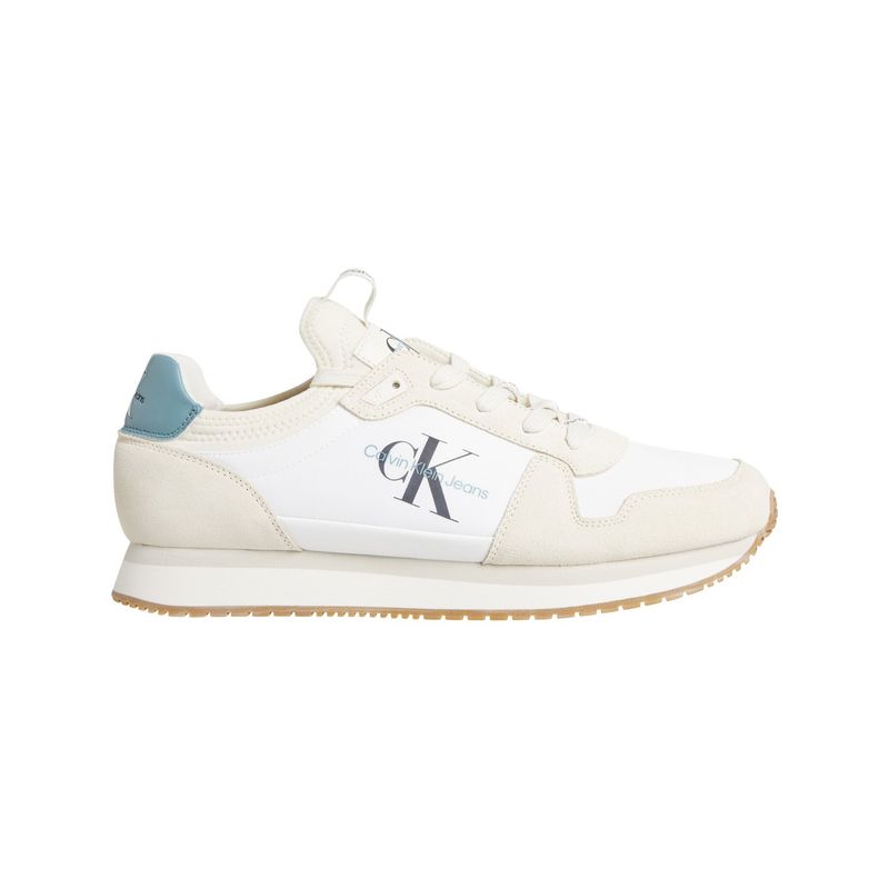 CALVIN KLEIN - Tenis blanco deportivos con suela dentada Calvin Klein