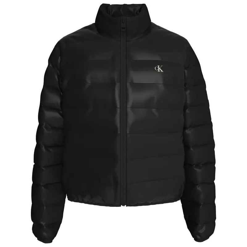 CALVIN KLEIN - Chaqueta negra acolchada de plumón con brillo ultraligero Calvin Klein