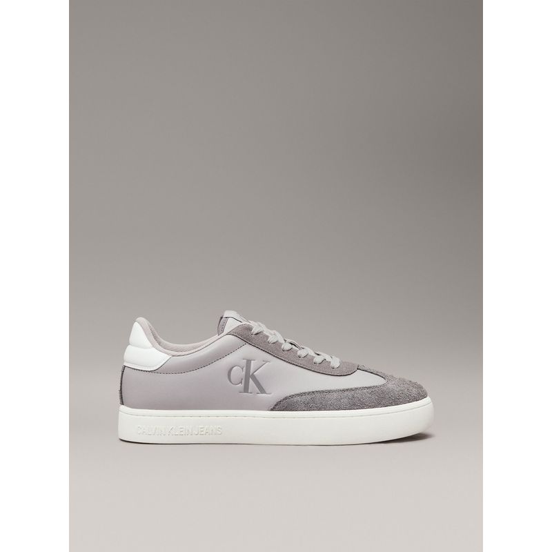 CALVIN KLEIN - Tenis gris classic de cuero Calvin Klein