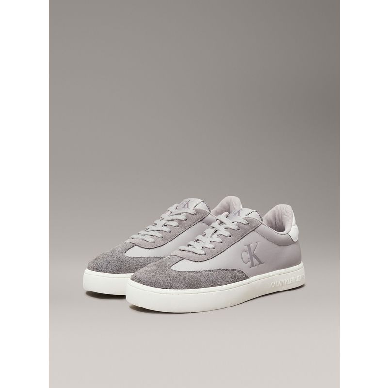 CALVIN KLEIN - Tenis gris classic de cuero Calvin Klein