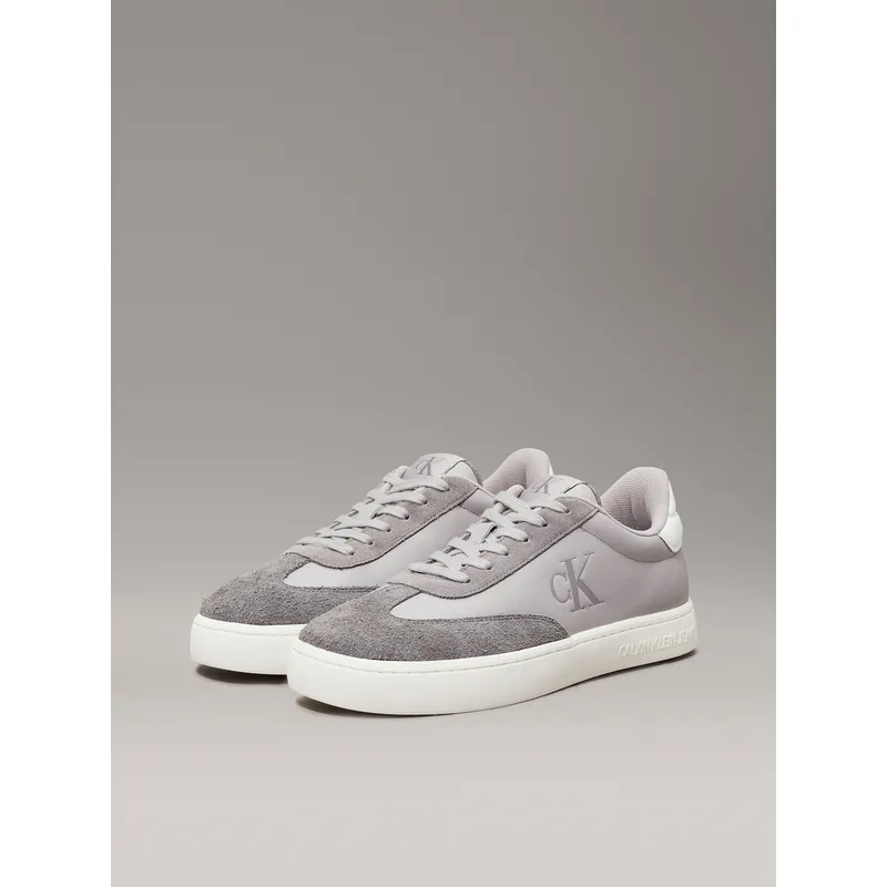 CALVIN KLEIN - Tenis gris classic de cuero Calvin Klein