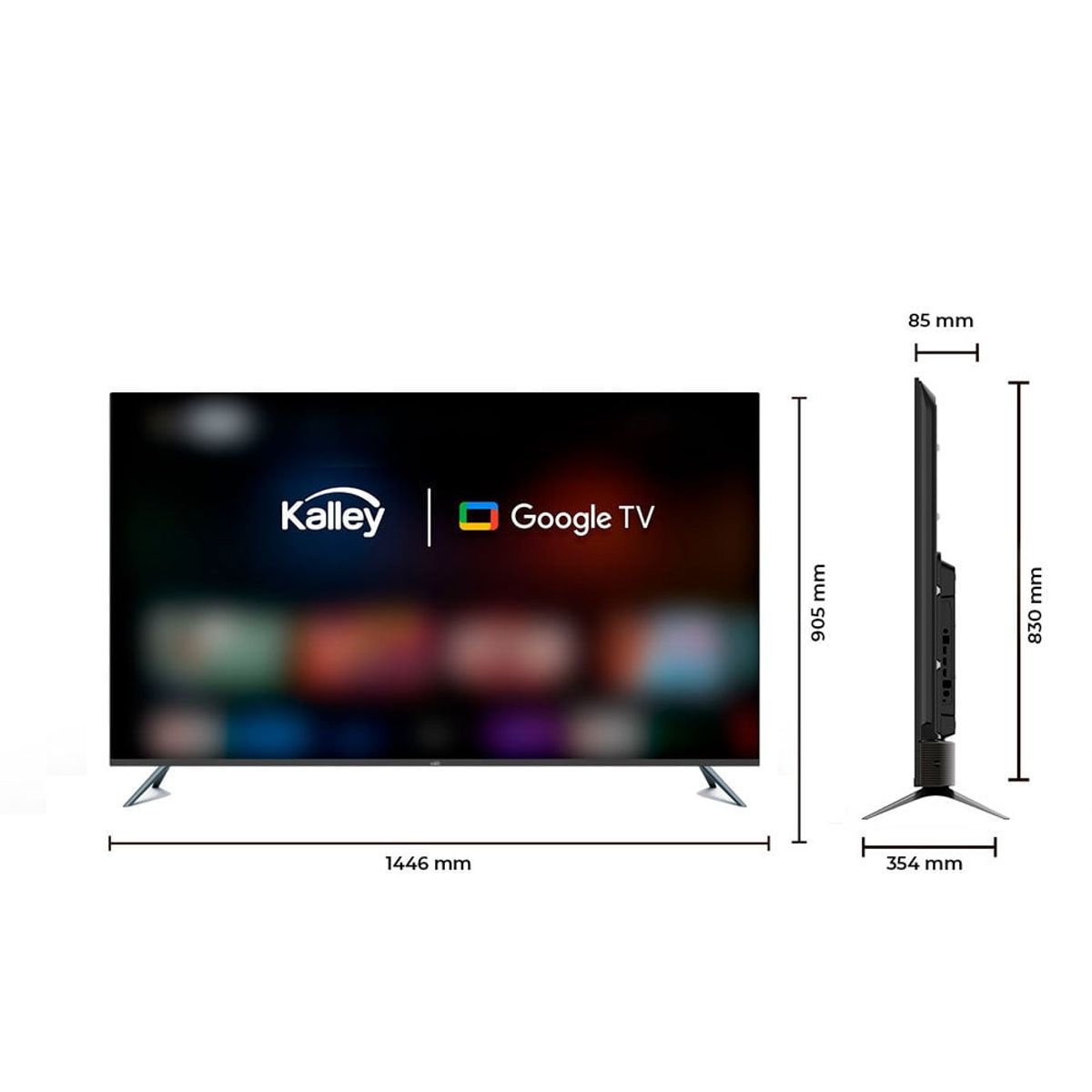 KALLEY - Televisor Kalley 65 Pulgadas 4K UHD - QLED - Google TV