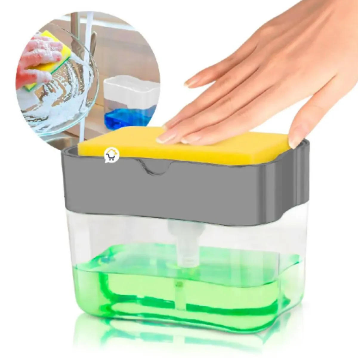 SOAP MAGIC - Dispensador de Jabón Líquido Lavaloza con Esponja