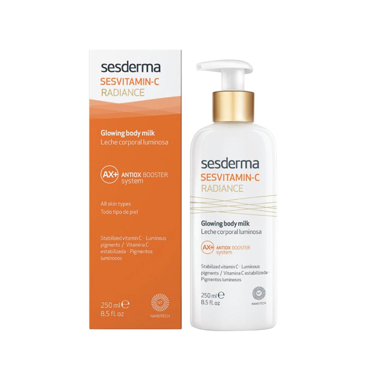 SESDERMA - Hidratante Corporal Sesvitamin C Radiance Luminosa Sesderma para Todo tipo de piel 250 ml
