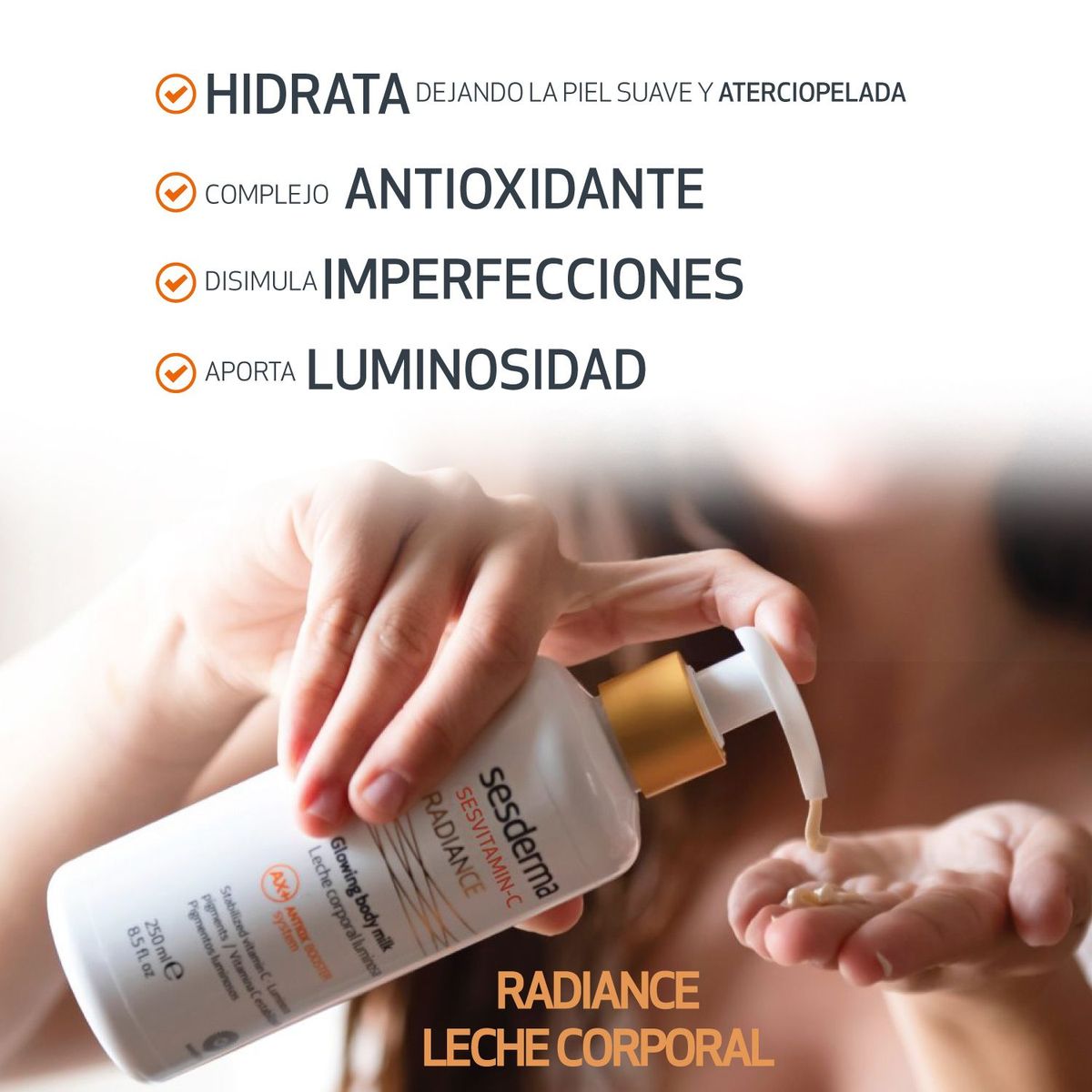SESDERMA - Hidratante Corporal Sesvitamin C Radiance Luminosa Sesderma para Todo tipo de piel 250 ml