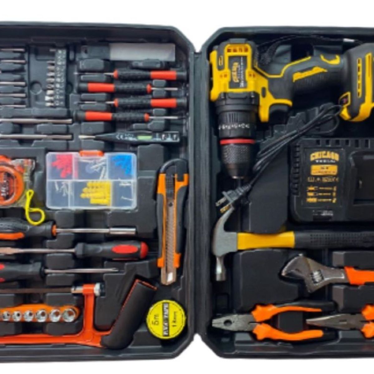 CHICAGO - Taladro Inalambrico 36V Con Herramientas 2 Baterías Recargables