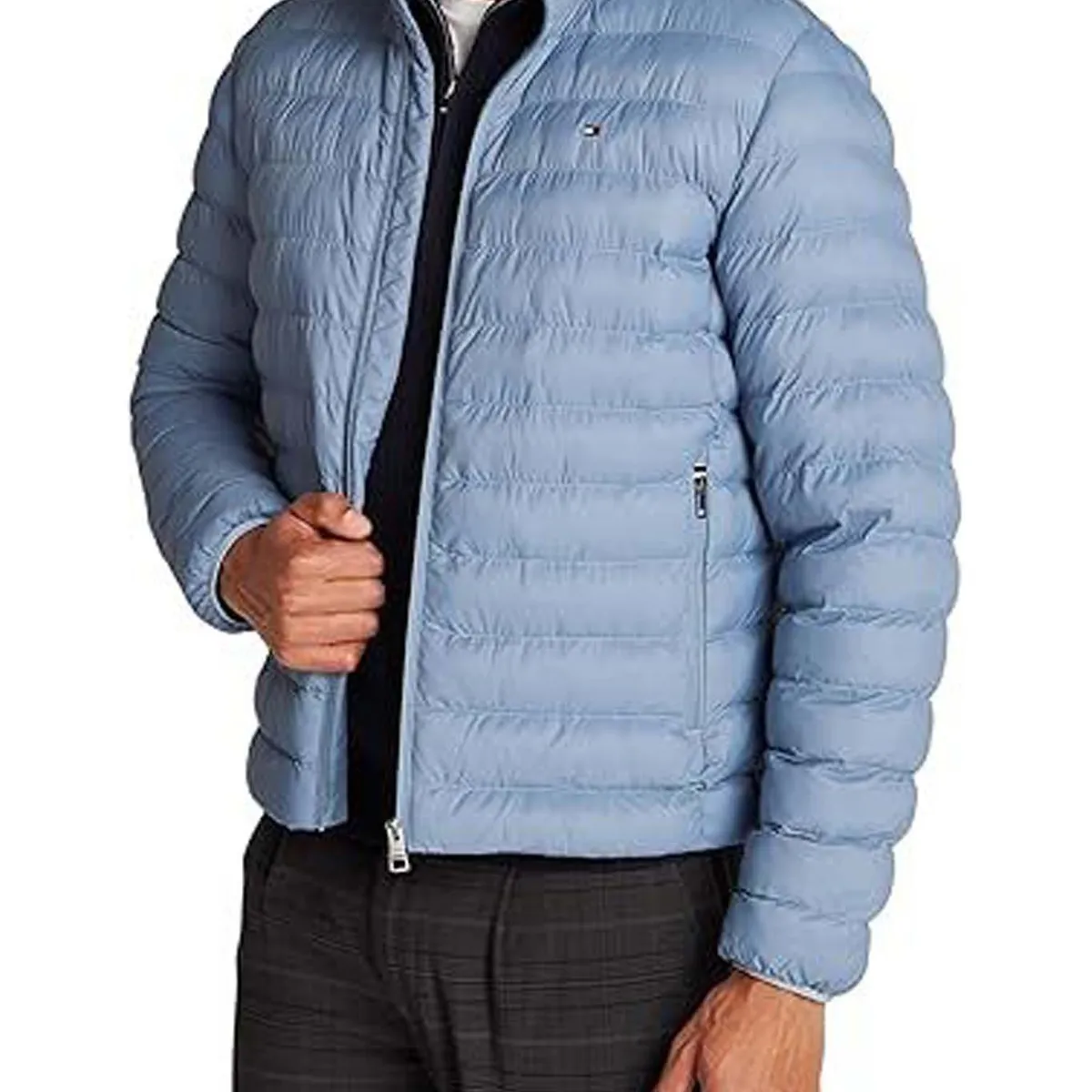 TOMMY HILFIGER - Rompe azul viento acolchada plegable Tommy Hilfiger