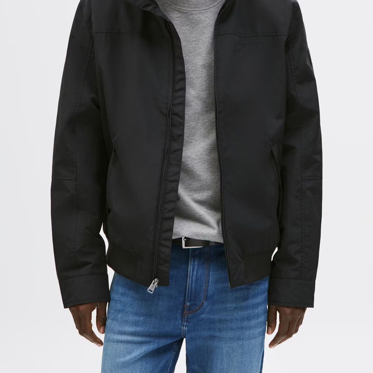 TOMMY HILFIGER - Chaqueta negra regatta con logo Tommy Hilfiger