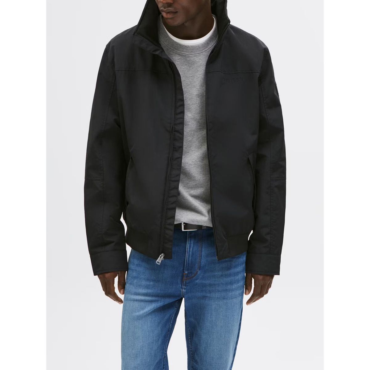 TOMMY HILFIGER - Chaqueta negra regatta con logo Tommy Hilfiger