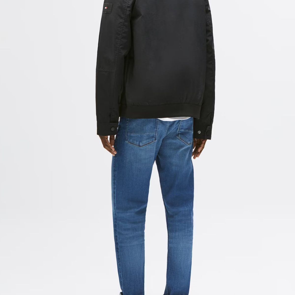 TOMMY HILFIGER - Chaqueta negra regatta con logo Tommy Hilfiger