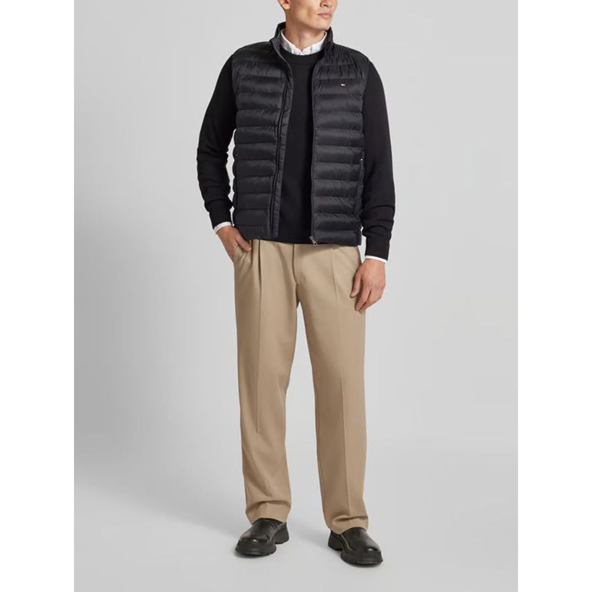 TOMMY HILFIGER - Chaleco negro Packable Tommy Hilfiger