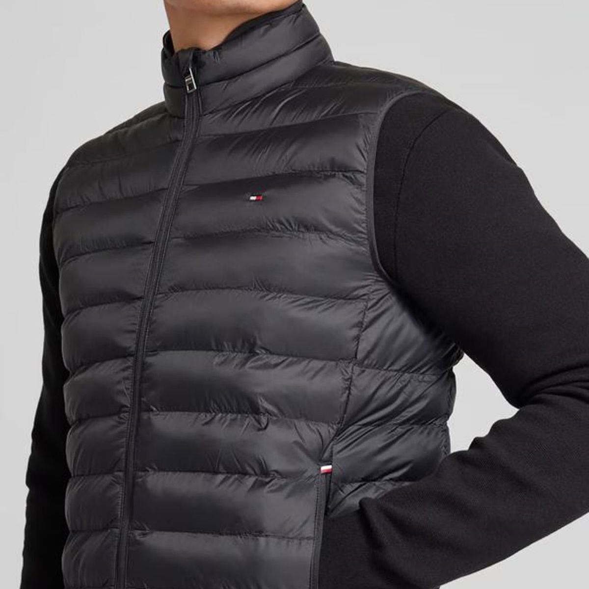 TOMMY HILFIGER - Chaleco negro Packable Tommy Hilfiger