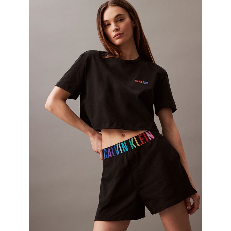 CALVIN KLEIN - Shorts negro negro de estar en casa - Intense Power Pride Calvin Klein