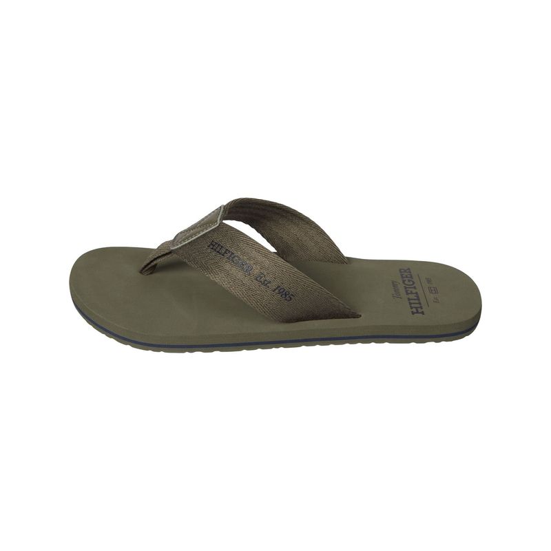 TOMMY HILFIGER - Sandalias verde con logo en tiras Tommy Hilfiger