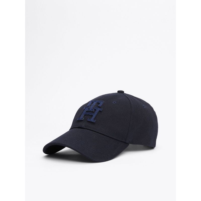 TOMMY HILFIGER - Gorra azul de béisbol con monograma TH Tommy Hilfiger