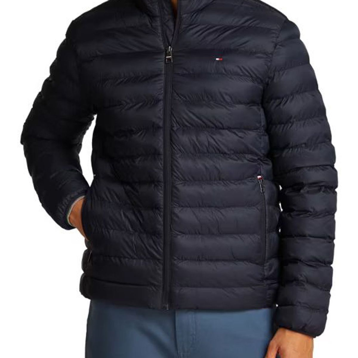 TOMMY HILFIGER - Chaqueta azul Packable Tommy Hilfiger