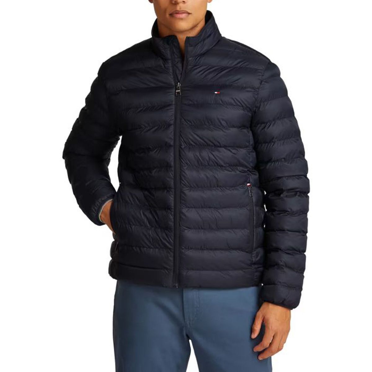 TOMMY HILFIGER - Chaqueta azul Packable Tommy Hilfiger