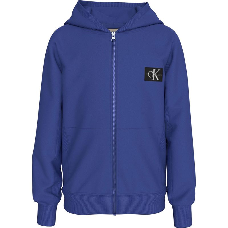 CALVIN KLEIN - Buzo Azul Con Capota y Monograma Para Niño Calvin Klein