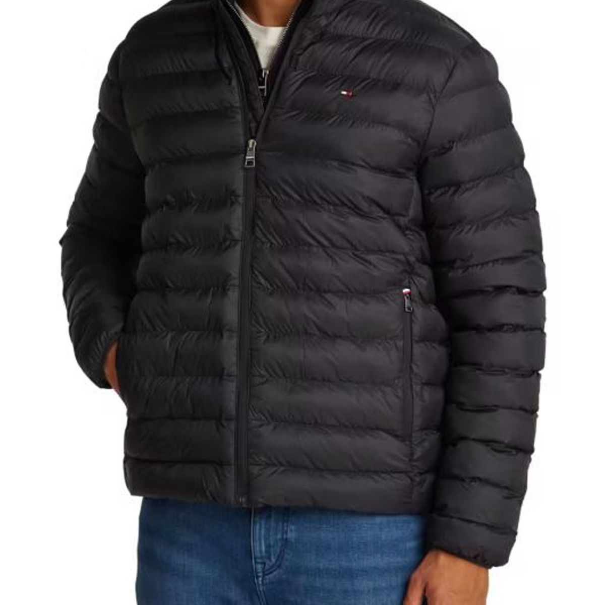 TOMMY HILFIGER - Chaqueta negra Packable Tommy Hilfiger