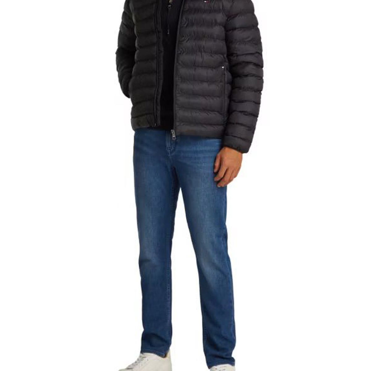 TOMMY HILFIGER - Chaqueta negra Packable Tommy Hilfiger