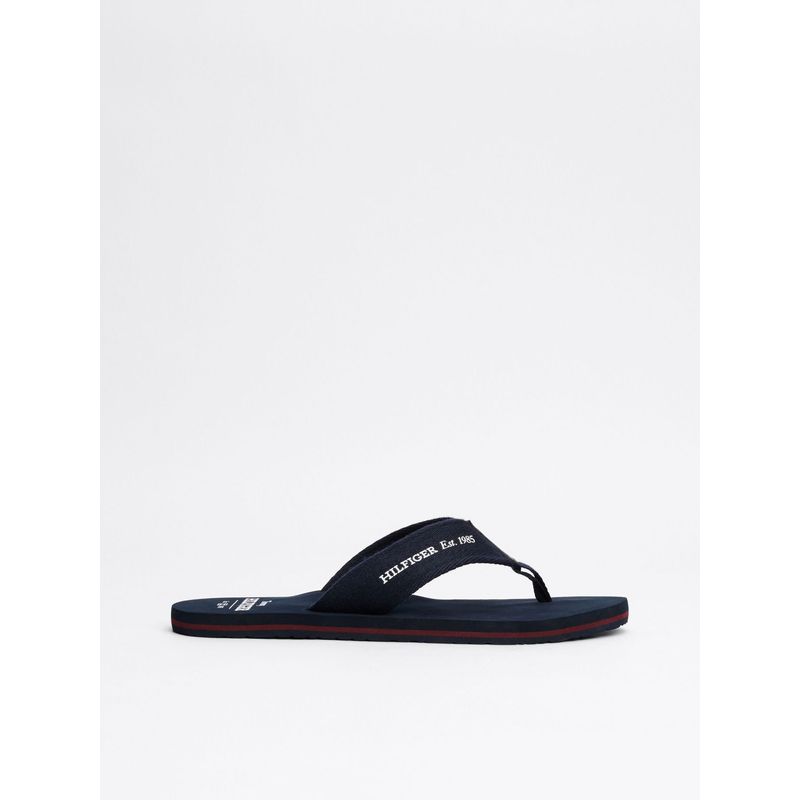 TOMMY HILFIGER - Sandalias azul con logo en tiras Tommy Hilfiger