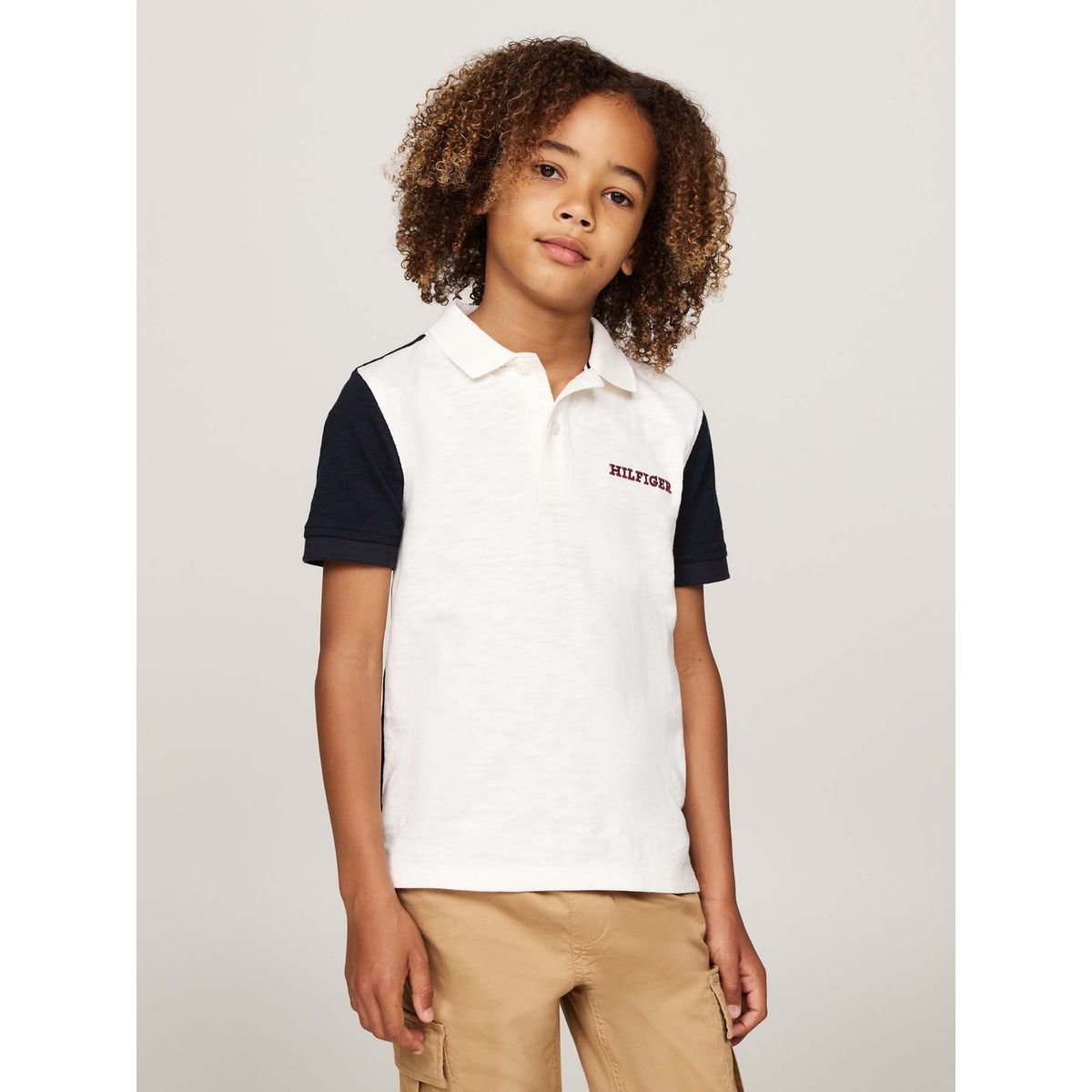TOMMY HILFIGER - Polo De Corte Niño Corte Regular Con Diseño Colorblock Tommy Hilfiger