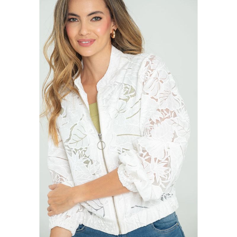 RAGGED - Chaqueta encaje Blanco crudo Ragged