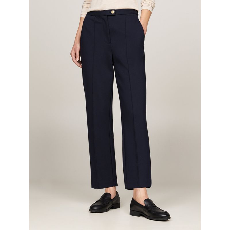 TOMMY HILFIGER - Pantalón azul de corte slim con raya marcada Tommy Hilfiger