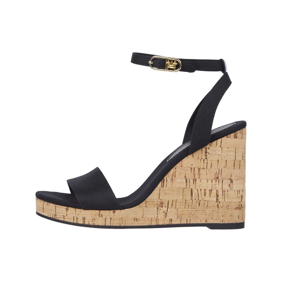TOMMY HILFIGER - Sandalias negro de cuña media Tommy Hilfiger