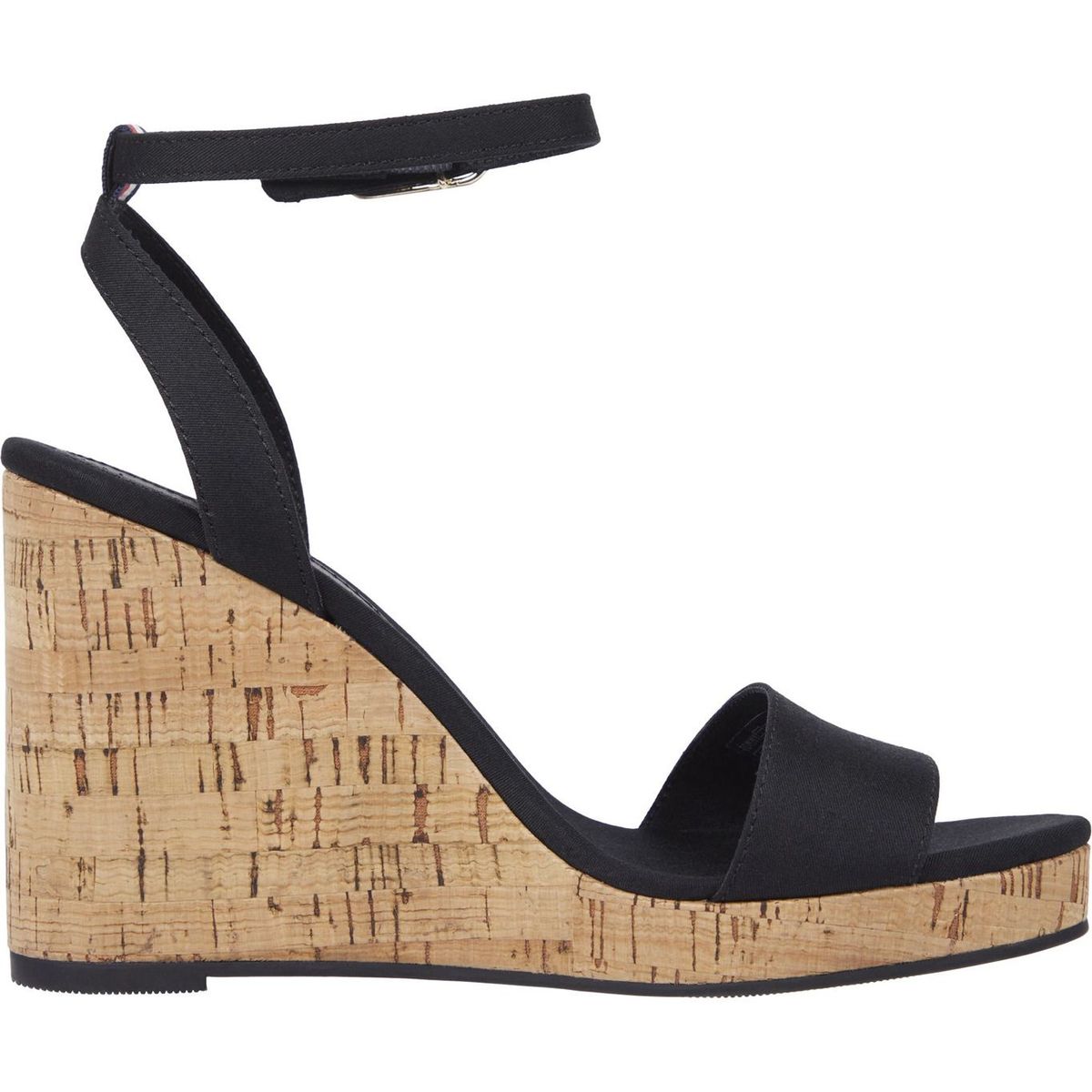 TOMMY HILFIGER - Sandalias negro de cuña media Tommy Hilfiger