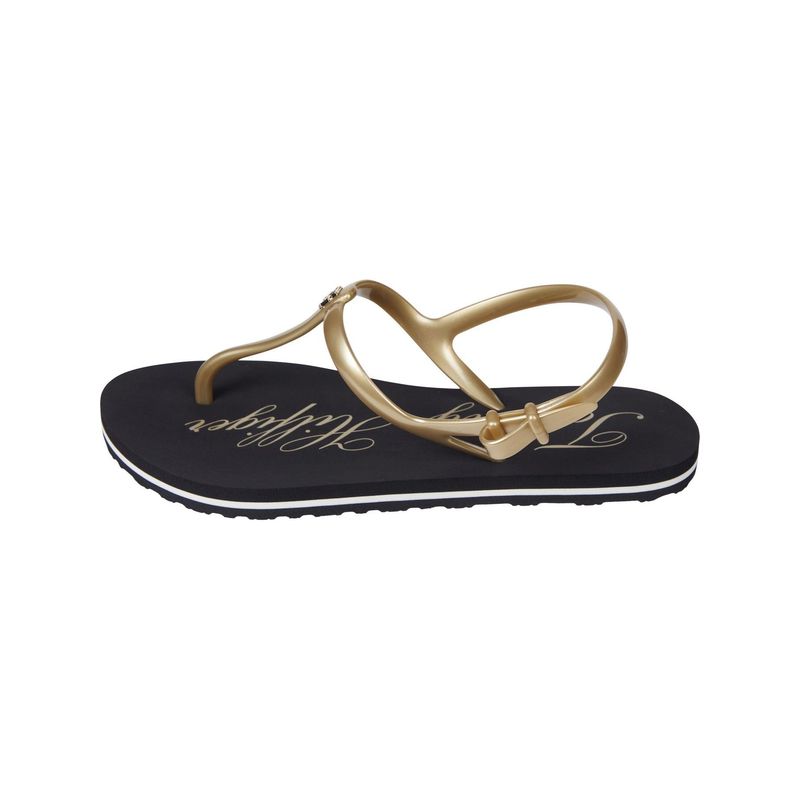 TOMMY HILFIGER - Sandalias dorado Signature con logo Tommy Hilfiger