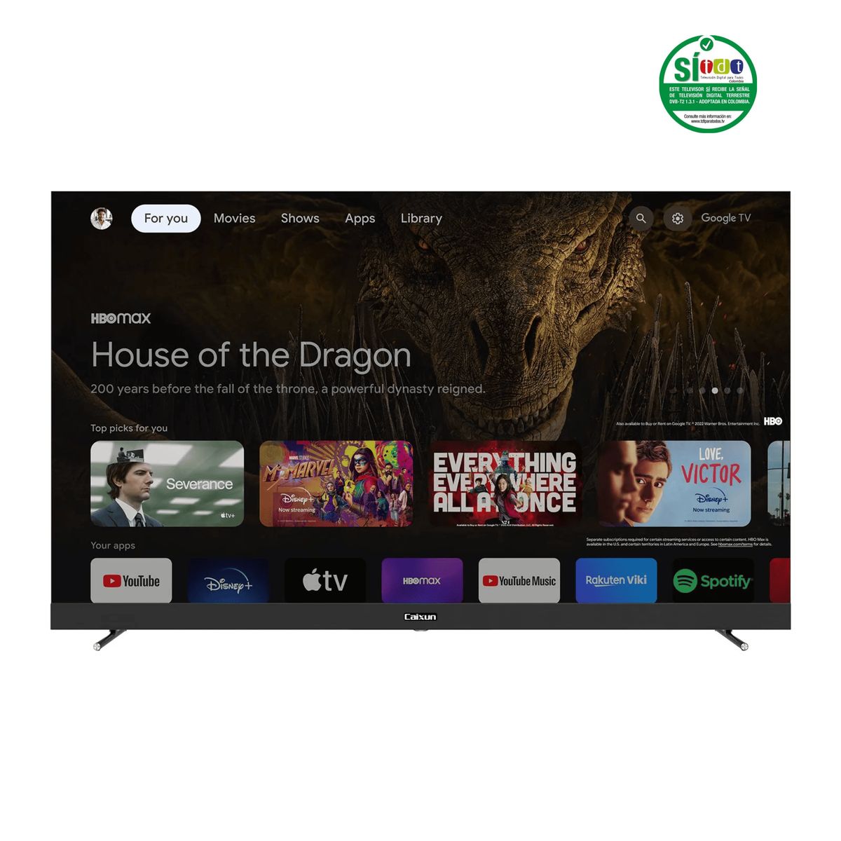 CAIXUN - Televisor Caixun 55 Pulgadas Smart TV 4K C55VSUG
