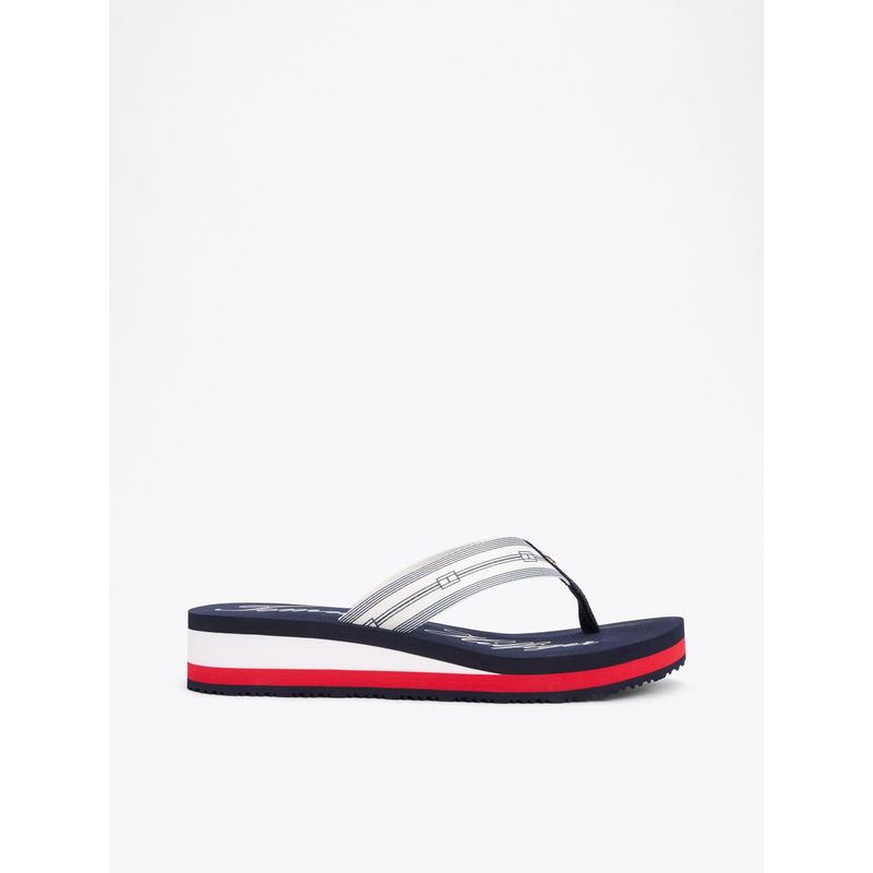 TOMMY HILFIGER - Sandalias negro con logo distintivo Tommy Hilfiger