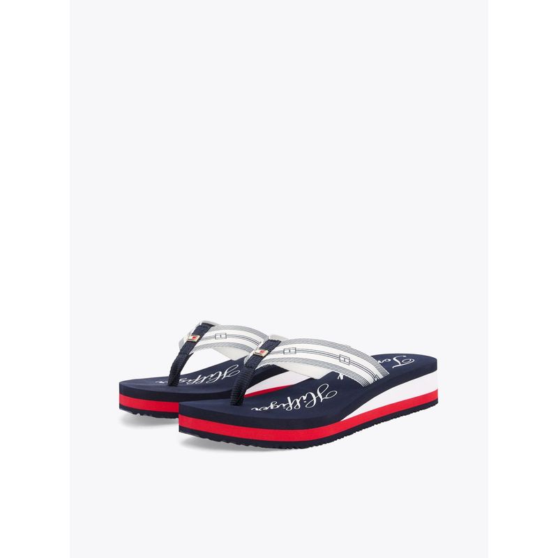 TOMMY HILFIGER - Sandalias negro con logo distintivo Tommy Hilfiger