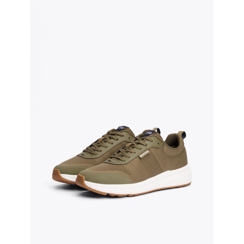TOMMY HILFIGER - Tenis verde dentadas de running de punto Tommy Hilfiger