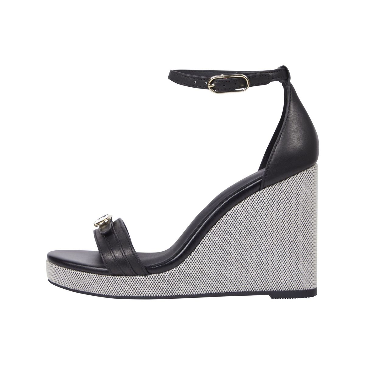 TOMMY HILFIGER - Alpargatas negro con monograma Tommy Hilfiger