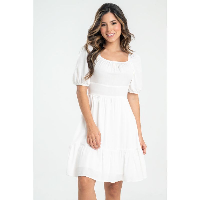 RAGGED - Vestido corto succes Blanco crudo Ragged