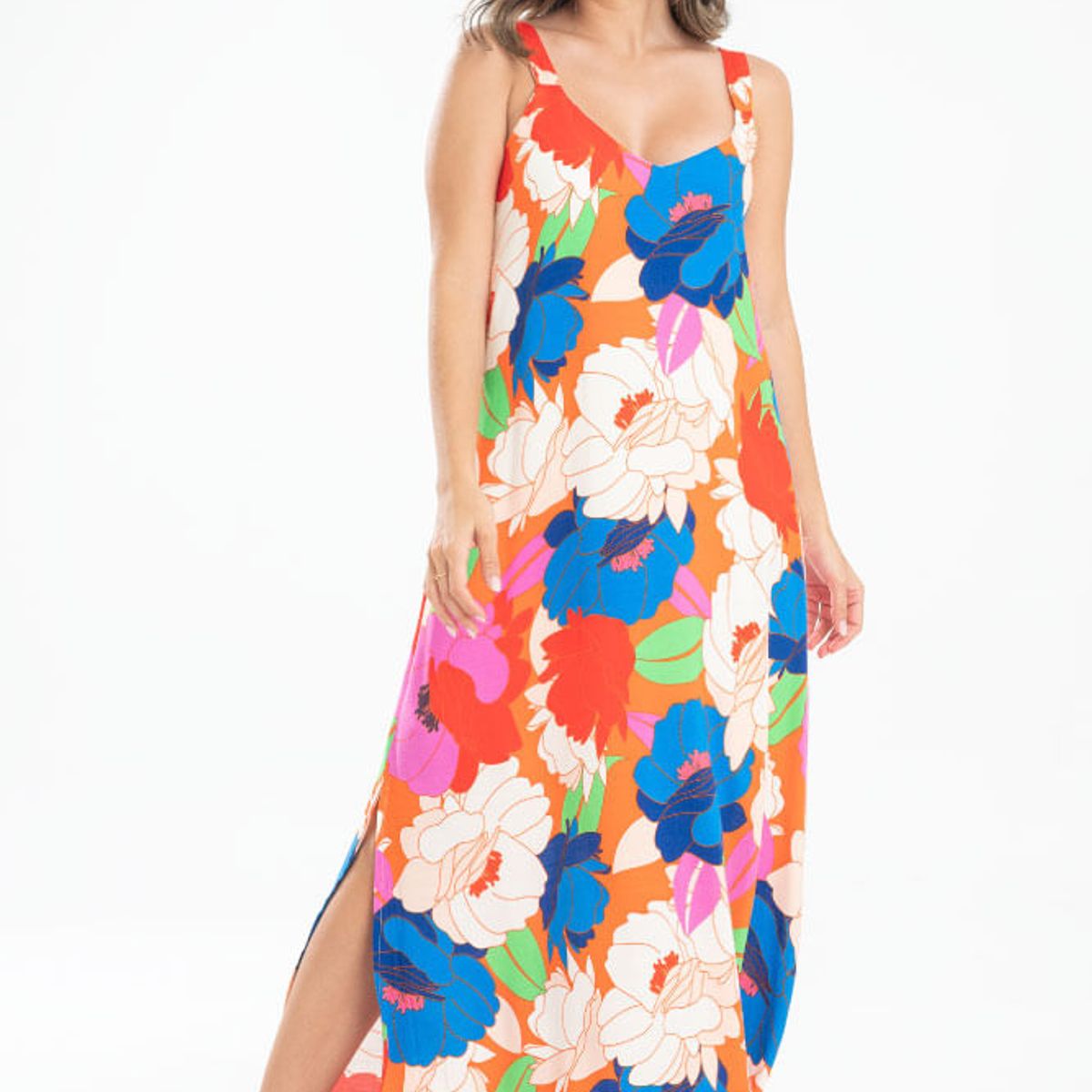 RAGGED - Vestido malai Naranja Ragged