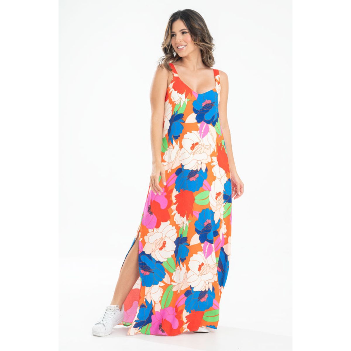 RAGGED - Vestido malai Naranja Ragged