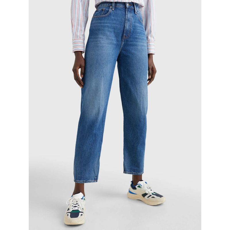 TOMMY HILFIGER - Jeans azul de talle alto con corte globo amplio Tommy Hilfiger