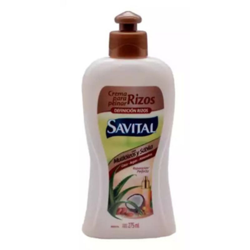 GENERICO - Crema Para Peinar Rizos Savital Múltioleos  Y Sábila 275ml
