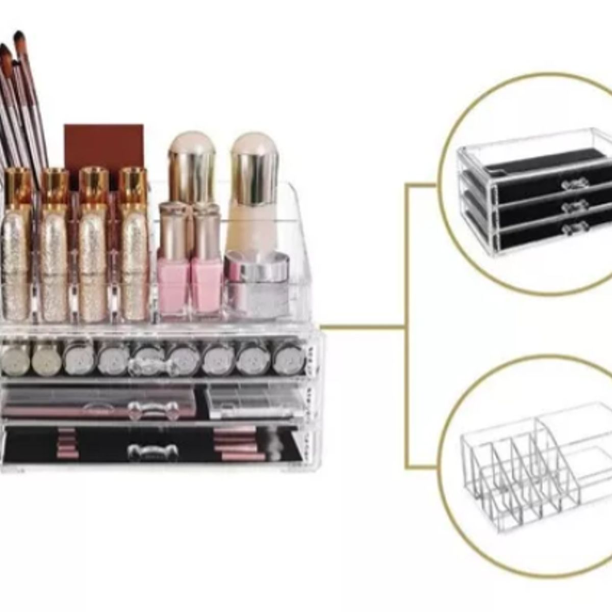 GENERICO - Organizador De Maquillaje 4 Cajones Almacenador Cosmeticos